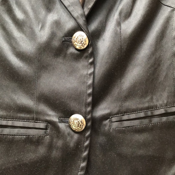 Black satin blazer - Picture 3 of 5